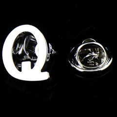 Men's Letter Brooch Shirt Collar Pin Suit Decoration