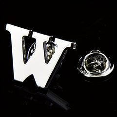 Men's Letter Brooch Shirt Collar Pin Suit Decoration