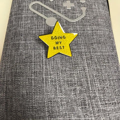 Glittery Golden Star Pin Encouraging Gift