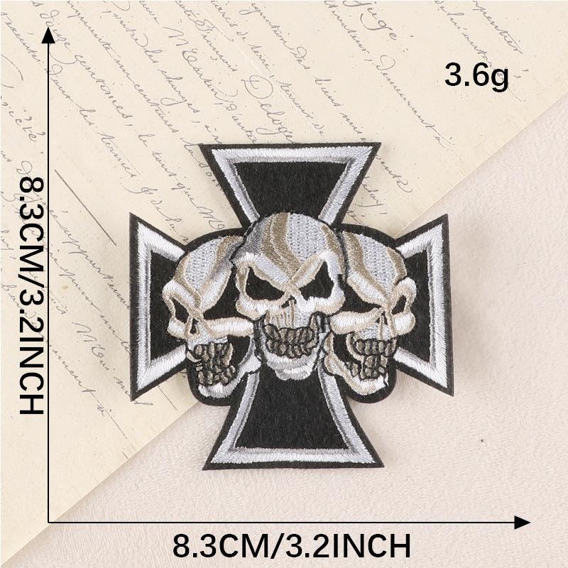 1pc Punk Skull Patch DIY Cloth Badges Iron On Sew On Patch Repair Patch