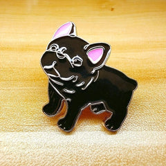 Colorful Bulldogs Lion Dogs Pet Animals Brooches Buttons Men