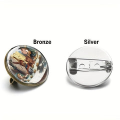Men's Cartoon Brooch, Character Pin