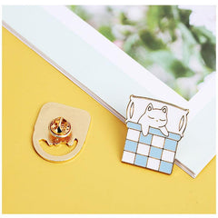 Cartoon Cat Alloy Brooch Funny Little Cat Animal Badge Bag Clothing Pins