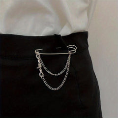 Minimalist Tassel Chain Brooch Pin