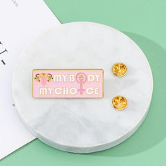English Alphabet Uterus Brooch