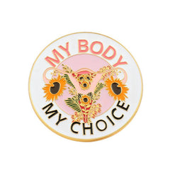English Alphabet Uterus Brooch