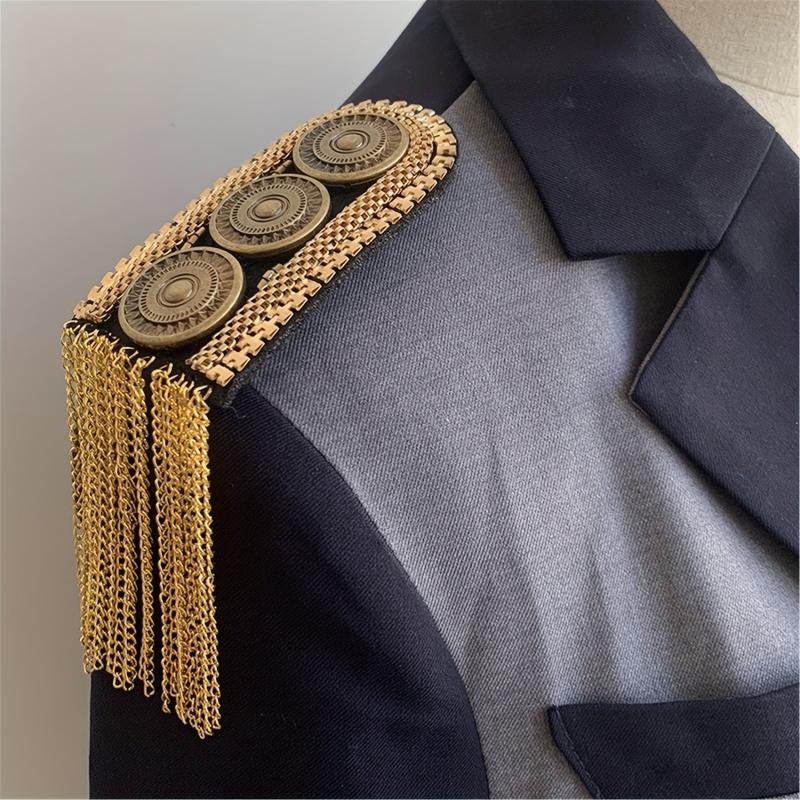 Vintage Clothing Accessories Metal Tassel Shoulder Seal Jewelry
