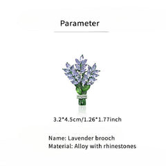 Lavender Brooch For Men Temperament Sense Niche Sweater Corsage Pin