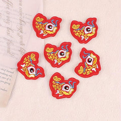 6pcs Fish Embroidery DIY Patch Decorative Accessories For Clothes Backpack Hat