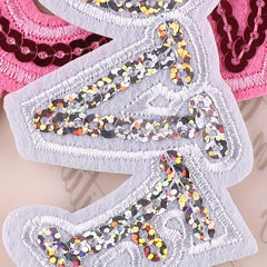 3pcs Letter Love Sequined Patches DIY Ironing Cloth Stickers for Girls