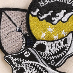5pcs Boys Vintage Shoes Embroidery DIY Patch for Clothes Backpack Hat
