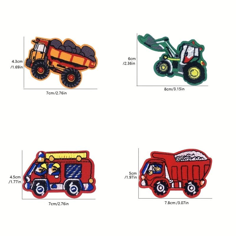 16pcs Truck Car Iron On Patches Sew On Embroidered Applique Repair Patch