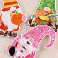 6pcs Santa Claus Embroidery Patches DIY Clothes Accessories