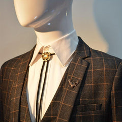 Deer Head Brooch Retro Shirt Collar Pin Christmas Decoration