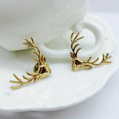Deer Head Brooch Retro Shirt Collar Pin Christmas Decoration