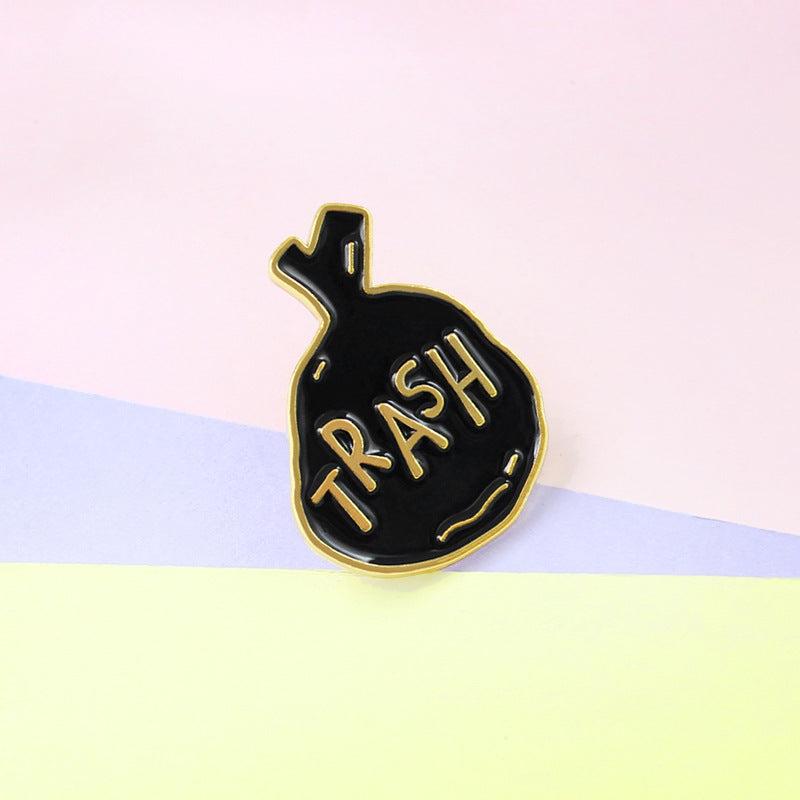 Creative Garbage Bag Brooch Pin Jewelry Accessories for Men Women