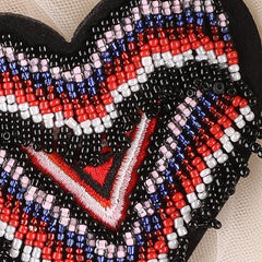 1pc Heart Beaded Embroidery Patches for DIY Clothes Accessories