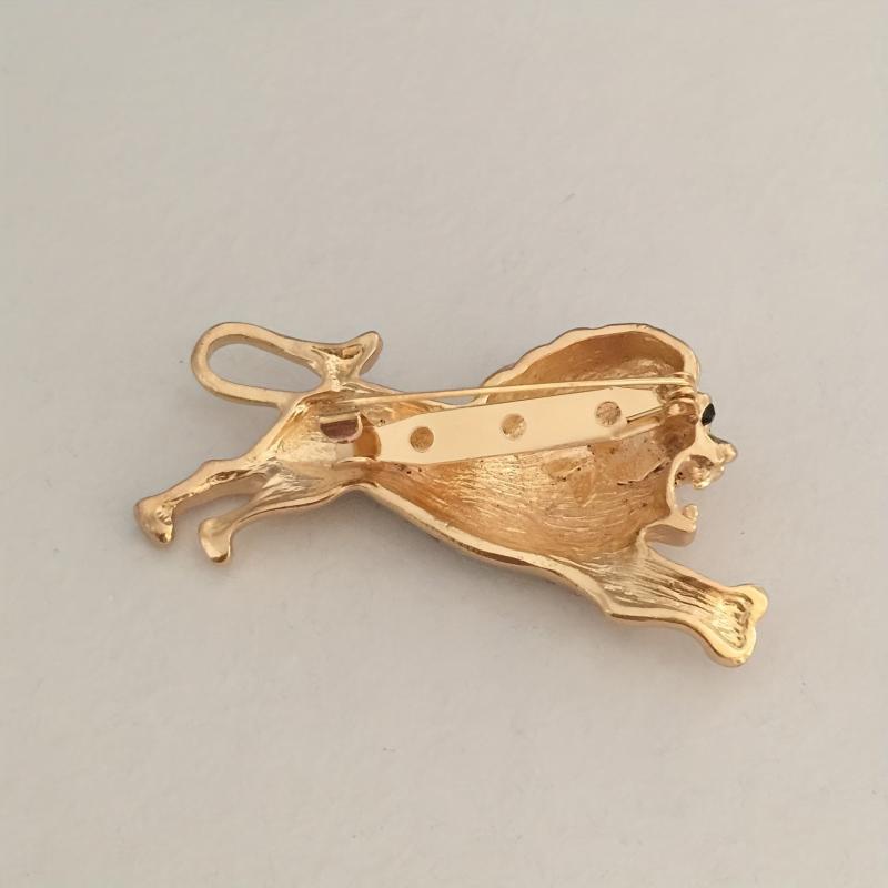 Domineering Lion Chest Pin with Artificial Diamond Clothing Brooch