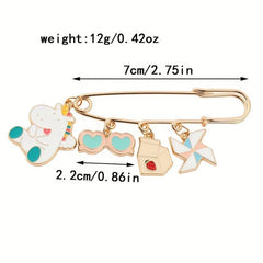 Spaceman Astronaut Clothes Pin Creative Cartoon Rainbow Pony Butterfly Brooch