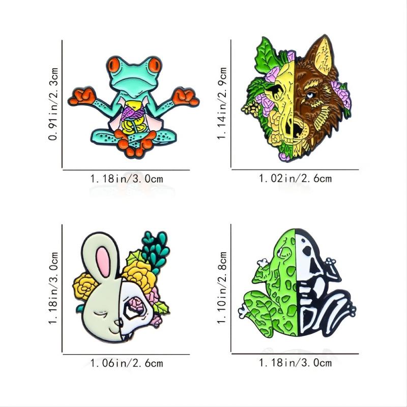 Men's Cartoon Animal Brooch for Clothes
