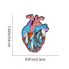 Ice Mountain Heart Men's Brooch