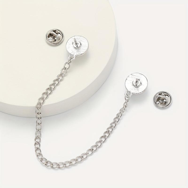 Pearl Chain Brooch Clothing Accessory Corsage