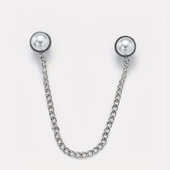 Pearl Chain Brooch Clothing Accessory Corsage