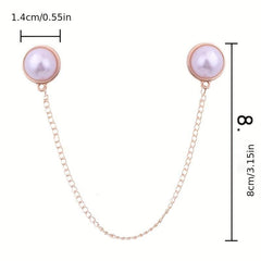 Pearl Chain Brooch Clothing Accessory Corsage