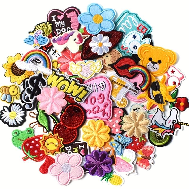 Cartoon Flower Embroidery Cloth Stickers DIY Clothing Accessories Decoration