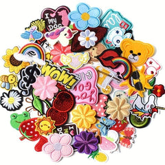 Cartoon Flower Embroidery Cloth Stickers DIY Clothing Accessories Decoration