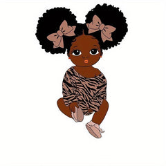 1pc Afro Girl Boy Iron on Sticker For Men Heat Transfer Vinyl Patches