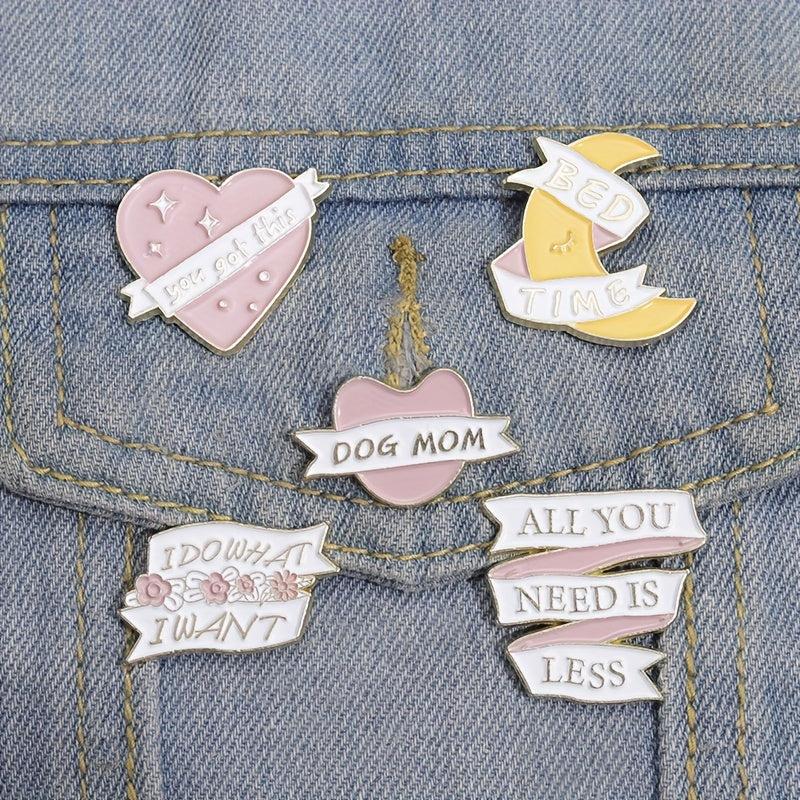 Cartoon Love Moon Star Brooch Couple Brooch Gift Men