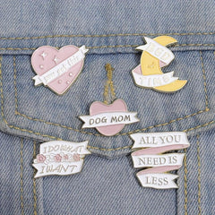 Cartoon Love Moon Star Brooch Couple Brooch Gift Men