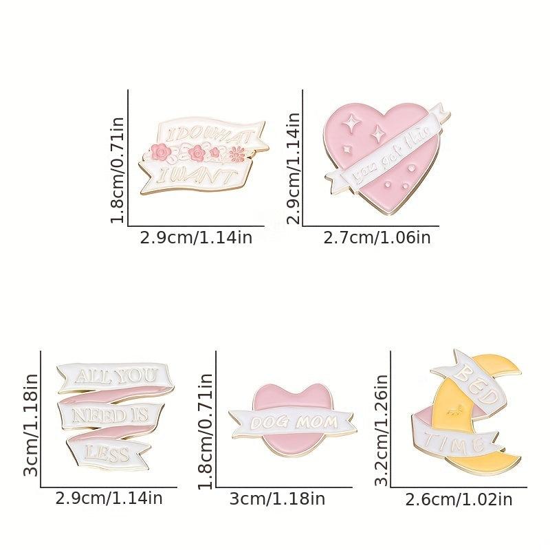 Cartoon Love Moon Star Brooch Couple Brooch Gift Men
