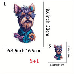 1pc Cartoon Dog Heat Transfer Sticker for DIY Clothes & T-Shirts