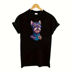 1pc Cartoon Dog Heat Transfer Sticker for DIY Clothes & T-Shirts