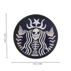 Boys Pirate Skull Arm Patch - Embroidered Design