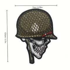 Boys Pirate Skull Arm Patch - Embroidered Design