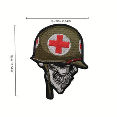 Boys Pirate Skull Arm Patch - Embroidered Design