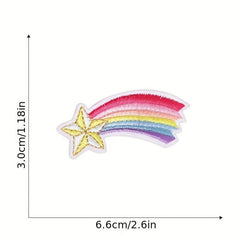 20pcs Cactus Feather Iron On Patches For Men Sew On Embroidered Applique