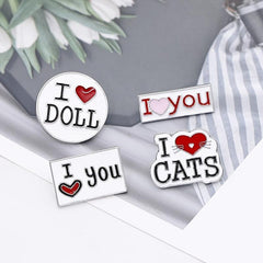 Geometric Alloy Oil Drop Brooch - I Love You Accessories