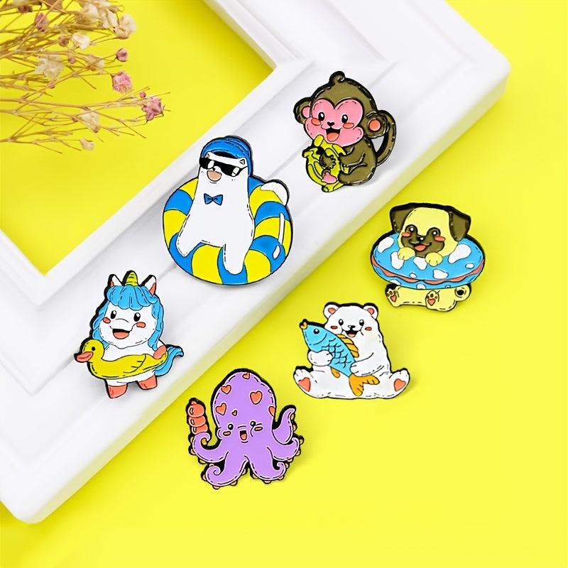 Cartoon Animal Brooches for Kids