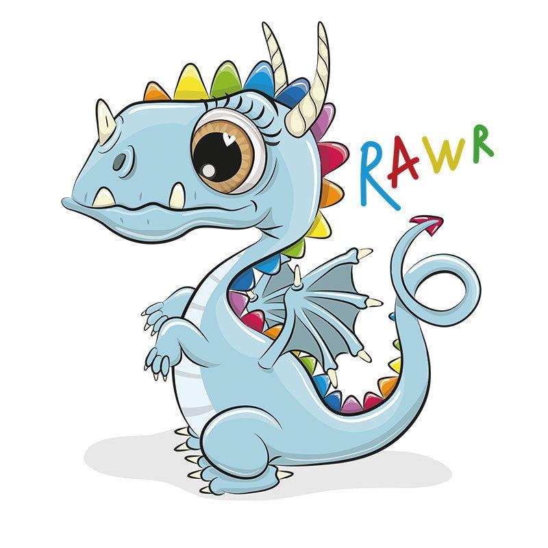 Dinosaur Iron On Patches Heat Transfer Vinyl Cartoon Animal Appliques