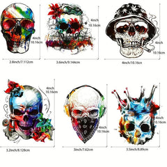 6pcs Iron On Heat Transfer Patches for Men - Washable Print for Clothes