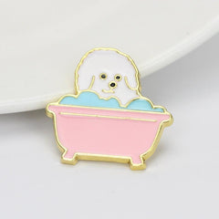Cartoon Puppy Alloy Pin Animal Badge Clothing Accessories