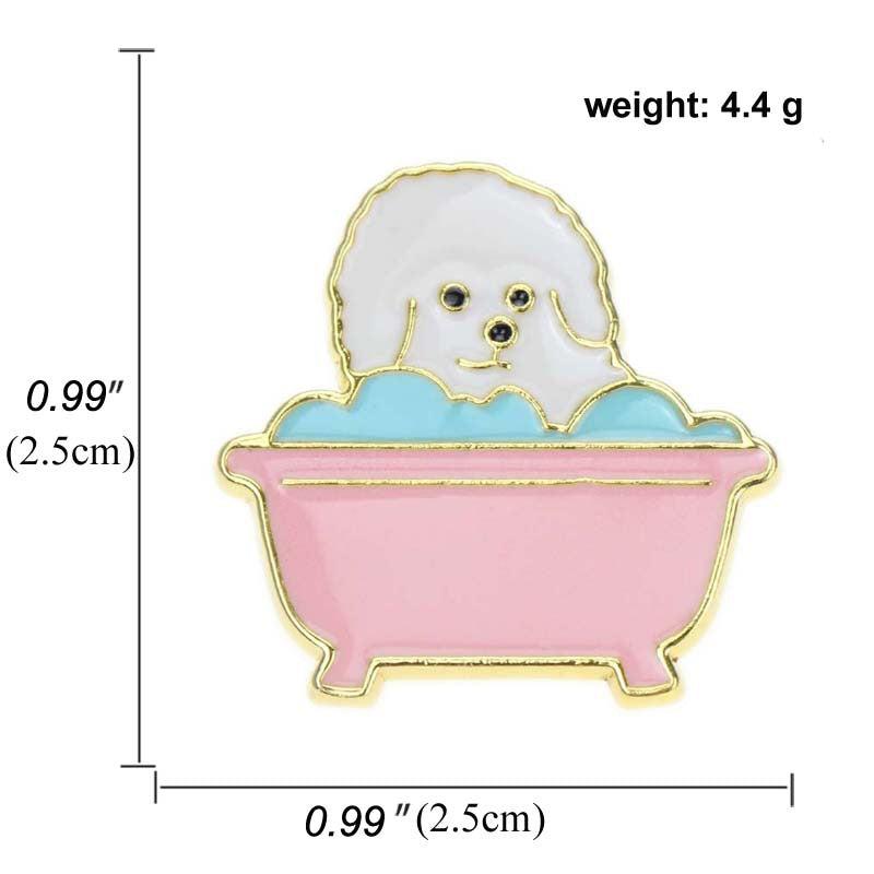 Cartoon Puppy Alloy Pin Animal Badge Clothing Accessories