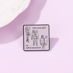Mens Letter Figure Embossed Brooch Backpacks Clothes Pins Badges