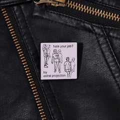 Mens Letter Figure Embossed Brooch Backpacks Clothes Pins Badges
