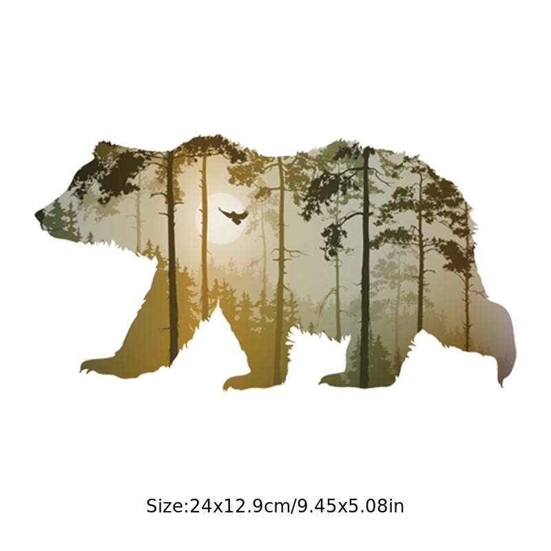 Big Bear Patch Strip Vinyl Thermal Sticker - T-Shirt DIY Application
