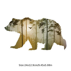 Big Bear Patch Strip Vinyl Thermal Sticker - T-Shirt DIY Application